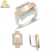 Altın +Gümüş Zirkon Taşlı Set